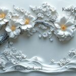 3D Elegant Floral Wave Wall Art STL Model