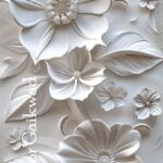 3D Vertical Floral Wall Art STL Model