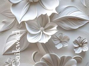 3D Vertical Floral Wall Art STL Model
