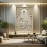 3D Kamdhenu Cow I 3D कमधेनू गाय वॉल आर्ट STL मॉडेल – CNC कोरीवकाम आणि लाकूड कलाकुसरीसाठी