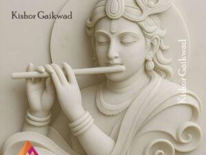 Lord Krishna 3D Bas Relief STL Model for CNC Engraving & Wall Art