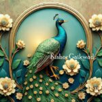 Royal Peacock 3D Wall Art STL Model for CNC Engraving & Interior Decoration
