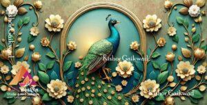 Royal Peacock 3D Wall Art STL Model for CNC Engraving & Interior Decoration
